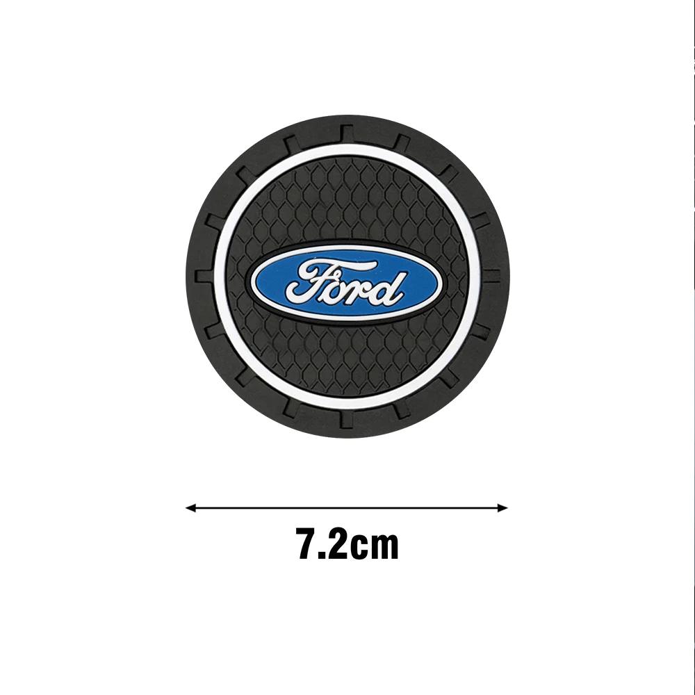 Autocollant de Voiture 2026 Ford 2 pièces Porte-Gobelet d'Eau pour Voiture Tapis Antidérapant pour Téléphone Lunettes Tapis Antidérapant pour Ford Ranger ST Kuga MAX Mon