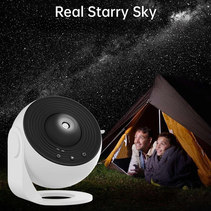 Galaxy Projector Starry Sky Night Light 360° Rotate Bedroom Ceiling Home Living Room Decor Birthday Gifts Party Lifelike Starry