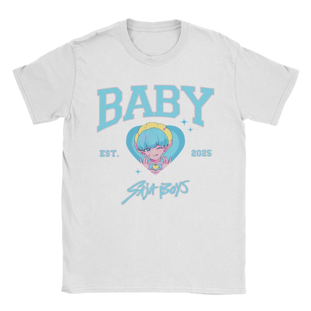 BABY Saja Boys Kpop Demon Hunters T Shirt Men Pure Cotton Funny T-Shirts Round Collar  Tees Short Sleeve Clothes Party