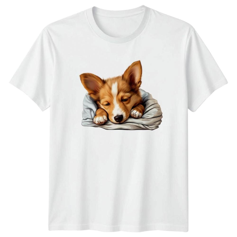 Corgi Puppy Dogs Animals Unisexs TShirt Unisexs Tee Realistic Graphic Unisex Top S