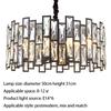 New LED Crystal Chandelier Lamp Luxury Black Lustre Kitchen Island Chandeliers Living Room Dining Home Ceiling Lighting Fixtures