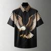 Men's Summer Cool Short-sleeved Shirt Cute Puppy Animal High-definition Printed Shirt Men's Hawaiian Vacation Outdoor Top Men
