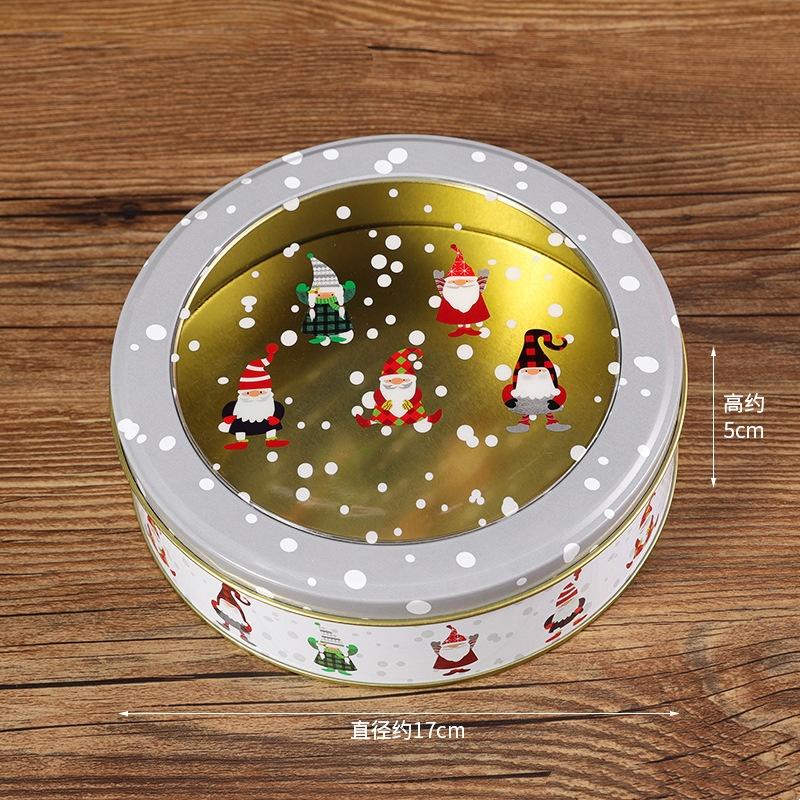 Christmas Gift Box Metal Tin Candy Cookie Packaging Box Containers Kids New Year Gift Decor Xmas Party Supplies Navidad
