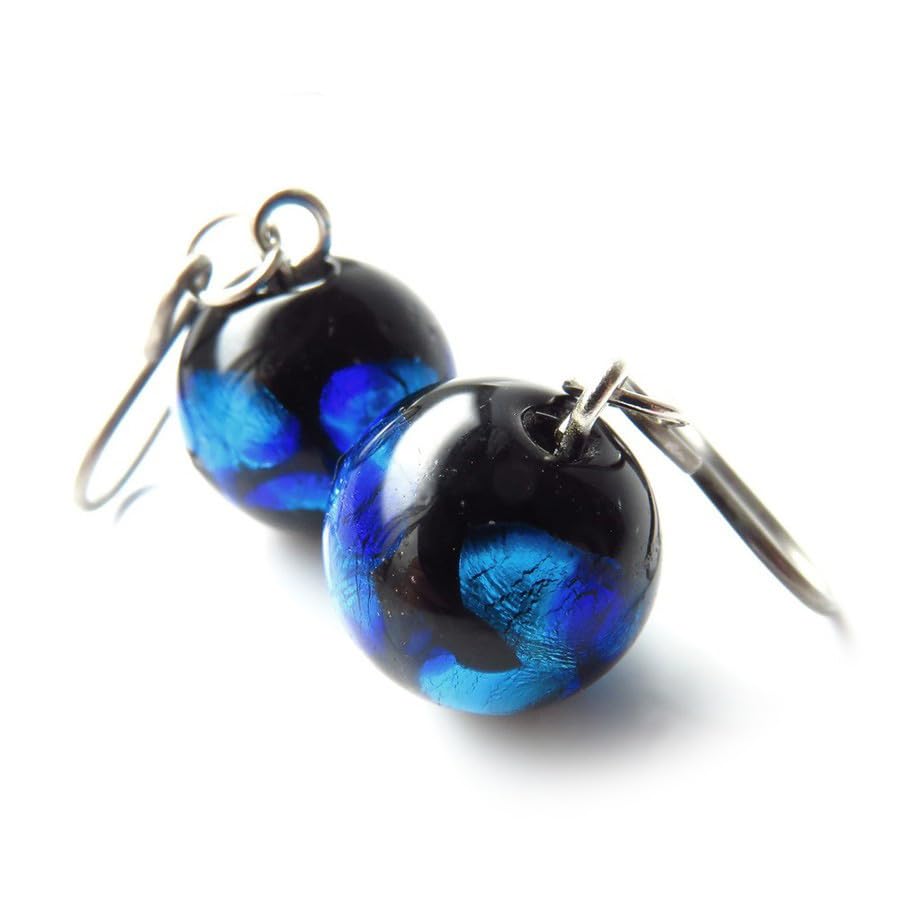 

Стекло светлячка для обоих стрекоза синяя [ЗОЛОТОЙ КАМЕНЬ] серьги, титан, уши, бусины, Окинава, Рюкю,