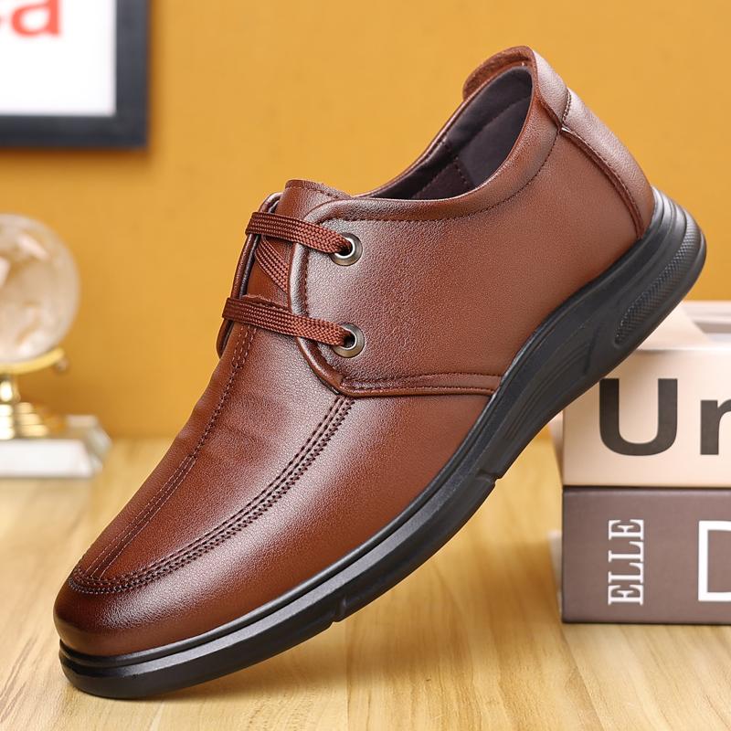 

Leather Formal Men Dress Shoes Luxury Brand Soft Casual Shoes Breathable Mens Driving Shoes JZ-87094 38 жовтий