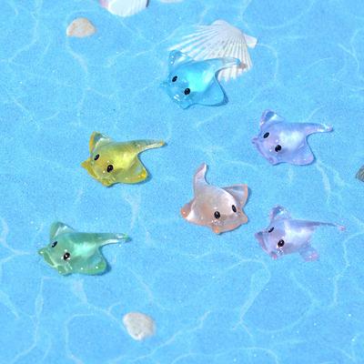 Miniatura Linda Raya de Resina Transparente Figura Decoración Acuario Pecera Accesorio Pequeño para Entusiastas de Paisajes en Miniatura