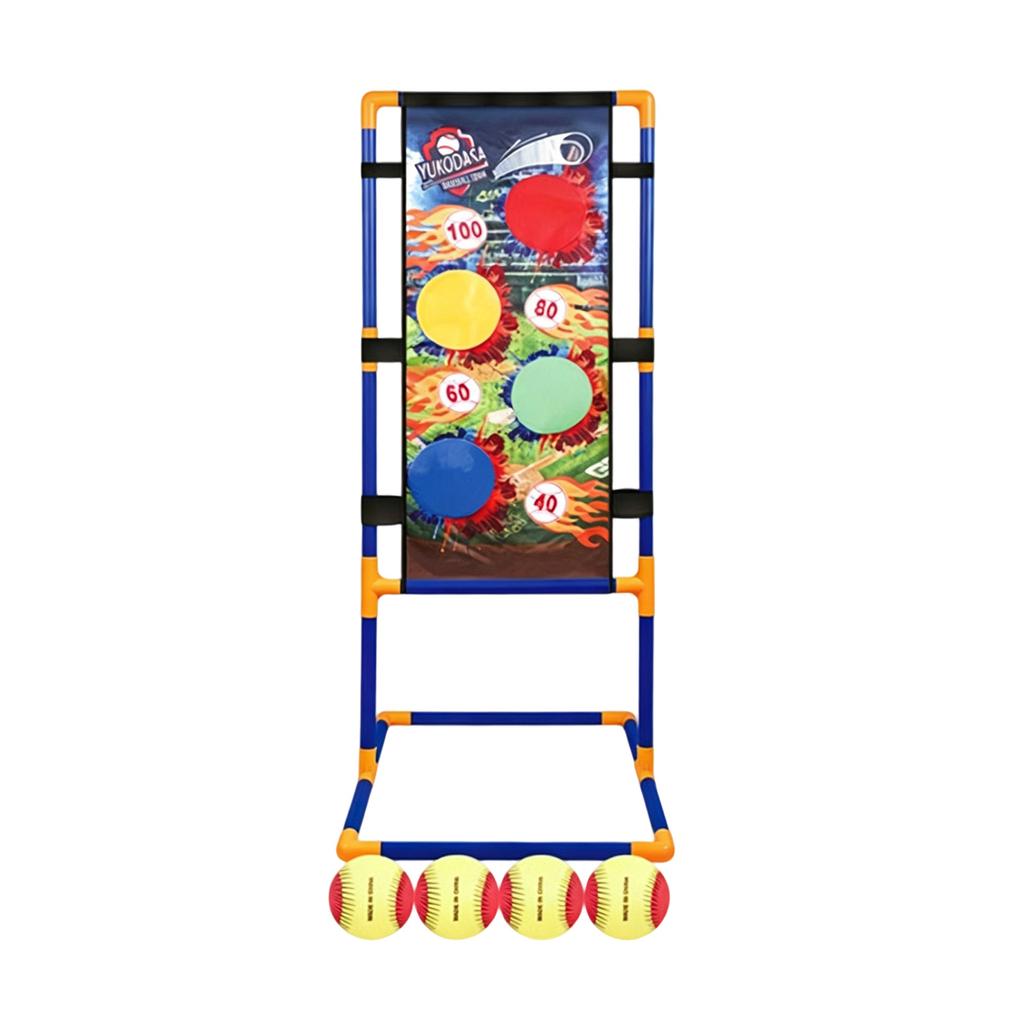 Stehendes Ziel-Wurfspiel-Set mit vier weichen Bällen, verstellbarem Rahmen für den Innen- und Außenbereich, geeignet für Familien-Hinterhof und Partys