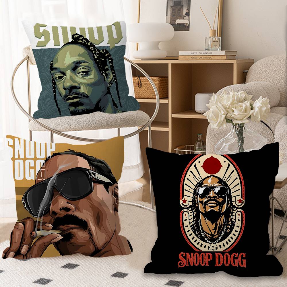 Famous Hip-Hop Rapper S-Snoop D-Dogg Pillow Anime Pillow Sofa Bed Head Pillow Cover Cushion Cover 45X45 Cm Fashion