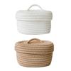 Woven Oval Storage Box with Lid Teenager Girl Adults Women Cosmetics