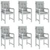 VidaXL Set of 6 Low Back Chair Cushions, Balcony Pillows, Seat Cushions Patio Garden Terrace Outdoor, 4002447