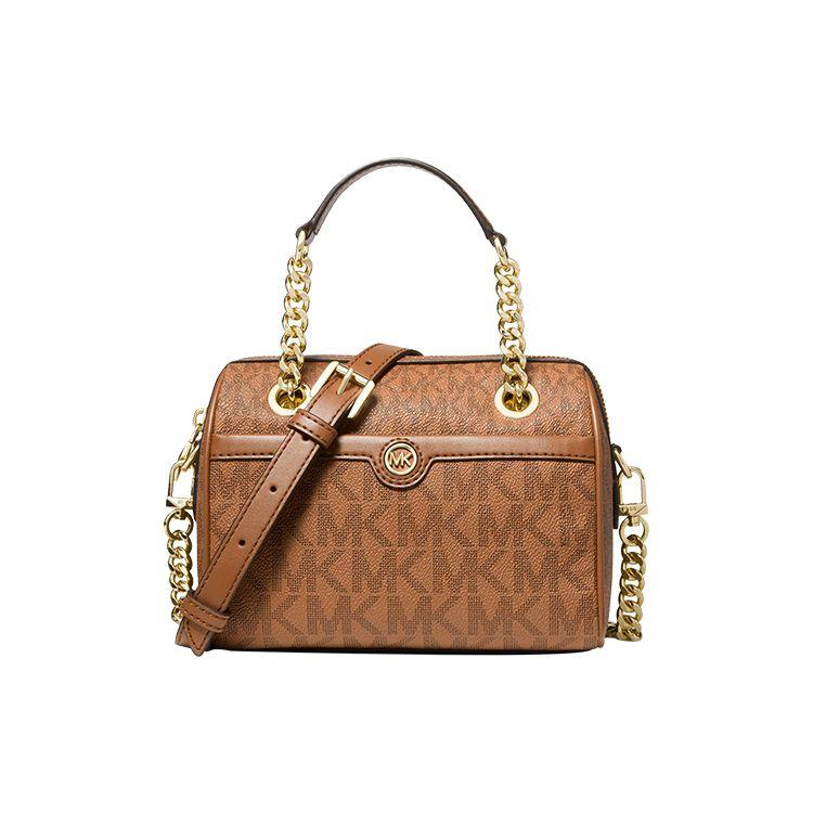 

Michael Kors Blaire Classic Monogram Chain Commute Fashion Design Mini Shoulder Tote Bag Women handbags Brown 32S2G6BC0B-230 Basic Set (Bag+Dust Bag)