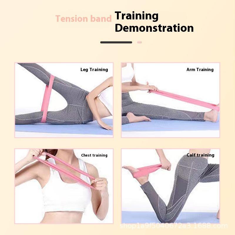 TPE Resistance Bands Set for Pilates Yoga Stretching Core Strengths Training Portable Fitness Equipment for Women