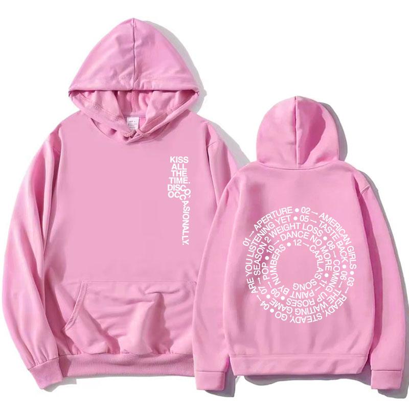 HarryStyles KISS ALL THE TIME. DISCO, OCCASIONALLY. Hoodies Album Graphic Print Sweatshirts Women Clothing Fleece Hoodie