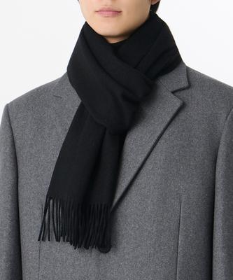 100% Merino Wool Scarf_30Cm [Black]