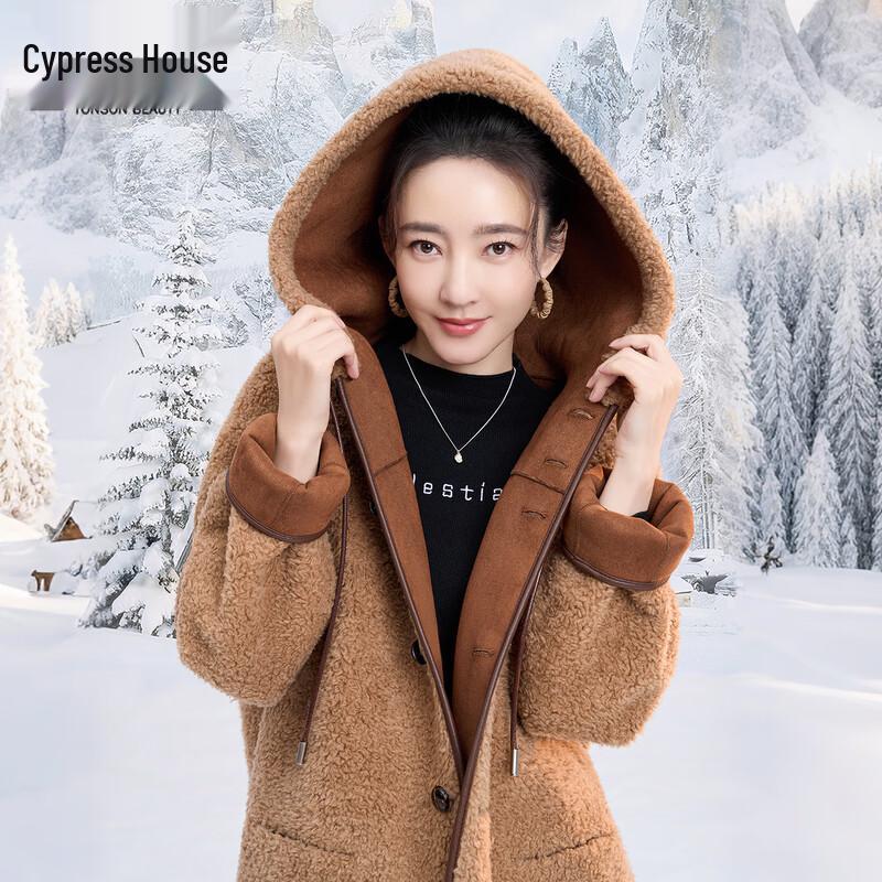 Sisley Celebrity Style Loose Fit Hooded Coat for Women L