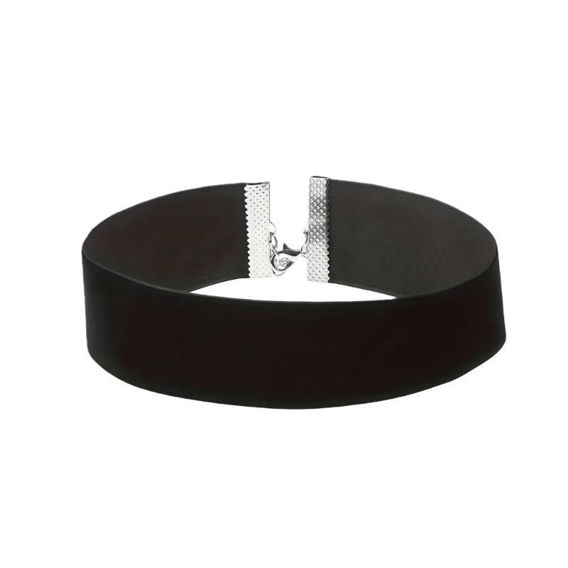 Unique Gothic Styles Velvets Ribbon Necklace Adjustable Neckchain Accessory for Parties and Daily Outfits Wear