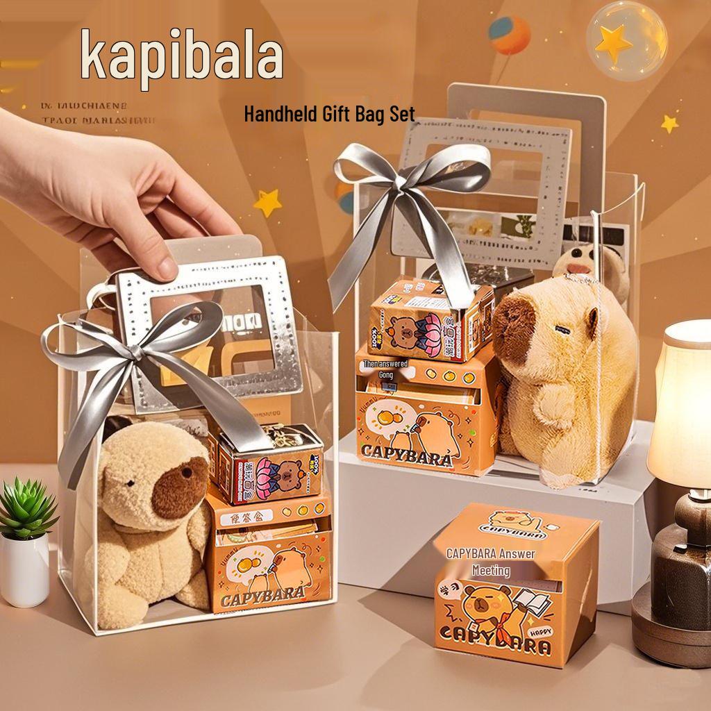 Capybara Souvenir Schreibwaren-Set - Perfektes Geschenk zum Kindertag, Geburtstag oder als Auszeichnung im Kindergarten