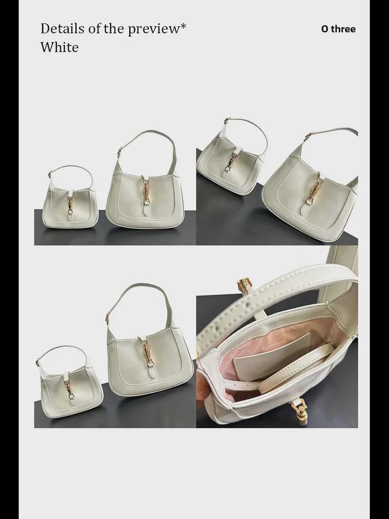 2024 High-End Women's Black Textured Shoulder Bag - Versatile White Fashion Messenger Bag