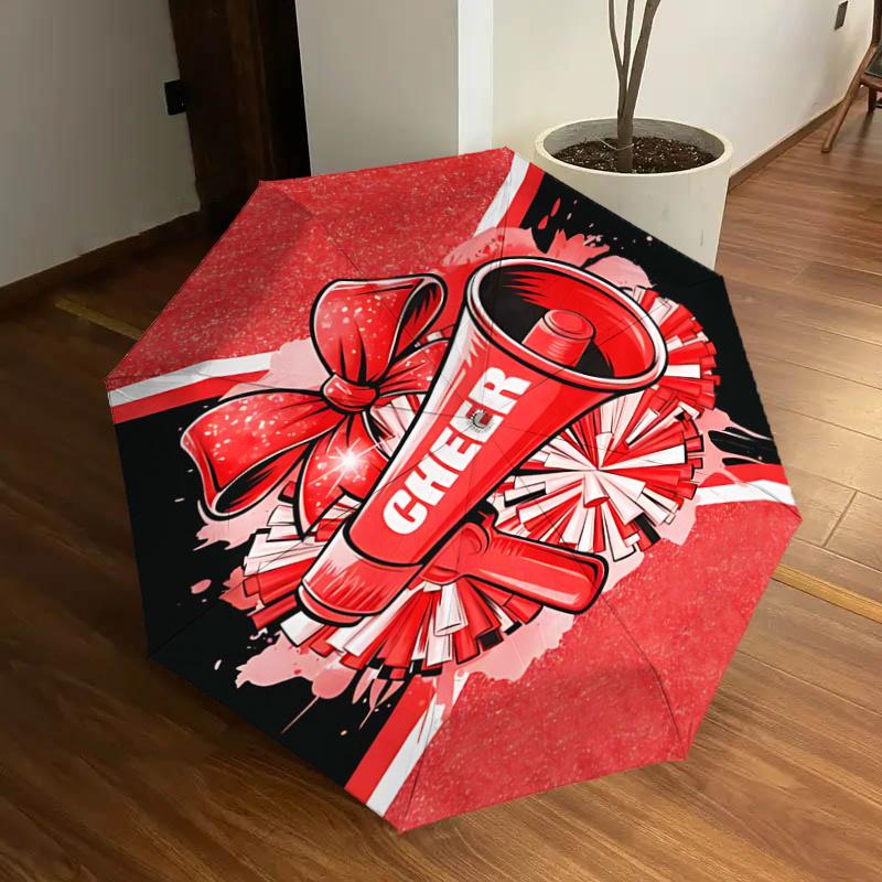 

Cheer Up! Red Megaphone with Bow Umbrella - Perfect for Events, Travel, or Gifts!1125080a