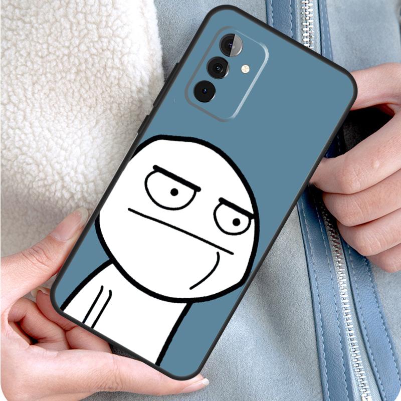 Funny Man Middle Finger Phone Case For Samsung Galaxy A34 A54 A14 A53 A33 A13 A12 A32 A52 A15 A25 A35 A55 A71 A51