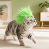 Lustige verstellbare elastische Katzenperücke Neuheit Auffälliger Katzenkopfschmuck Niedliche Haustier-Cosplay-Hut Kostüm