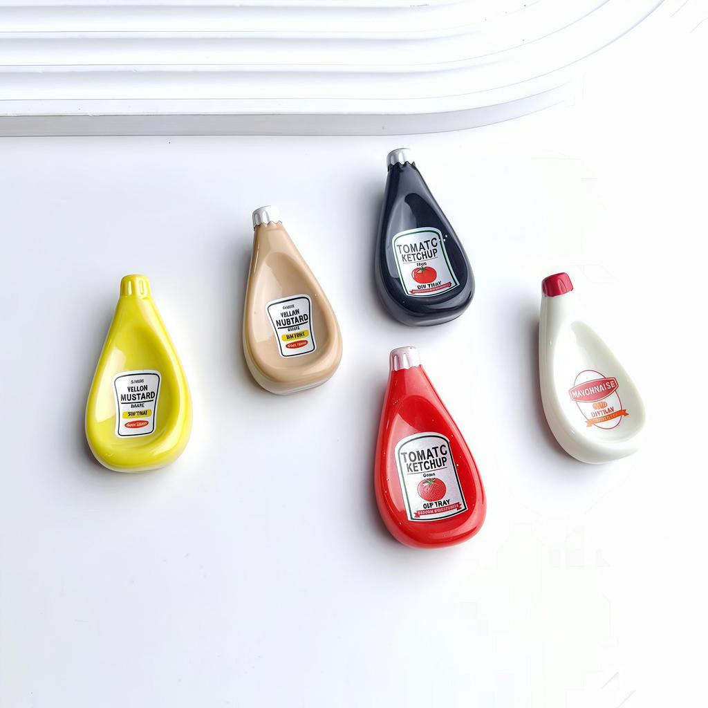 DIY Edible Mini Ketchup Bottle Magnets - Handmade Resin Ornaments & Toy Accessories