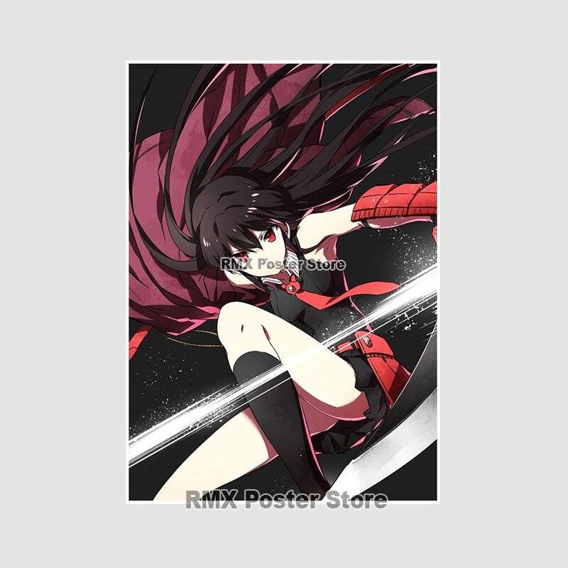 Akame Ga Kill Anime-Poster und Drucke, Wandkunst, Dekoration, weißes Papier, dekorative Gemälde, Bilder, Wohnzimmer, Zuhause, Wandbild