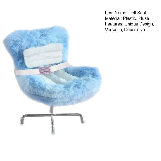 Doll Car Seat with Safety Strap Plush Doll Chair Sofa Multifunctional Car Interior Decor