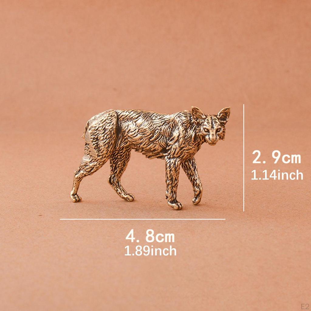 Animal Statue, Brass Figurine ,Creative Gift, Antique Ornament Feng Shui Decor for Study Room