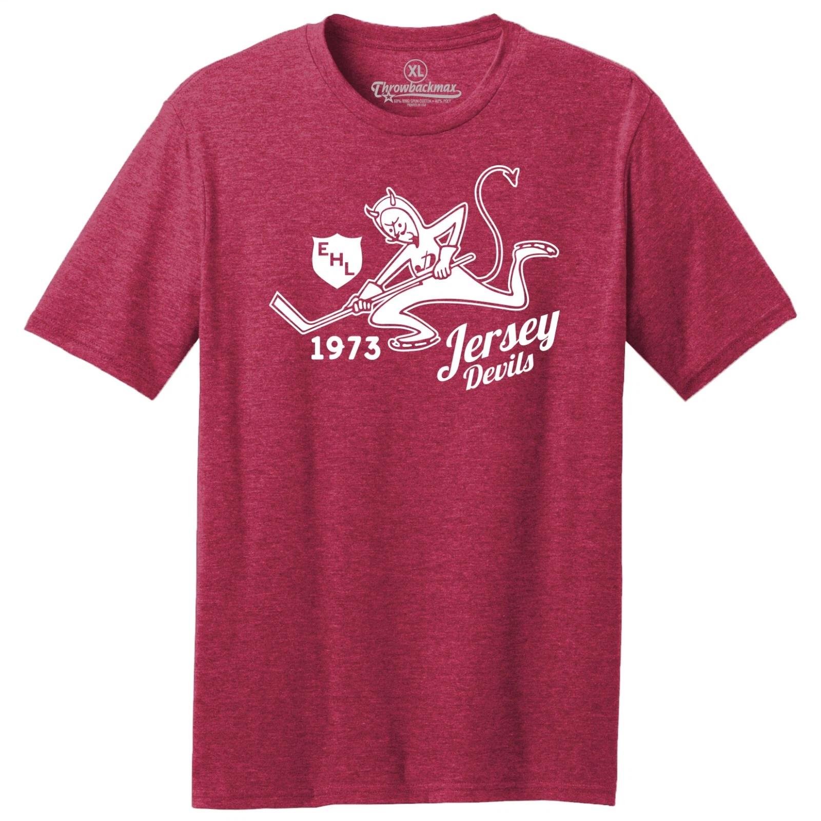 Jersey Devils 1973 EHL Hockey TRI-BLEND Tee Shirt - Pittsburgh Penguins 2XL