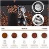 Manual Coffee Grinder with 25g Capacity, Stainless Steel Burr and Wooden Handle, for Home, Office, Camping, and Hiking (Black)