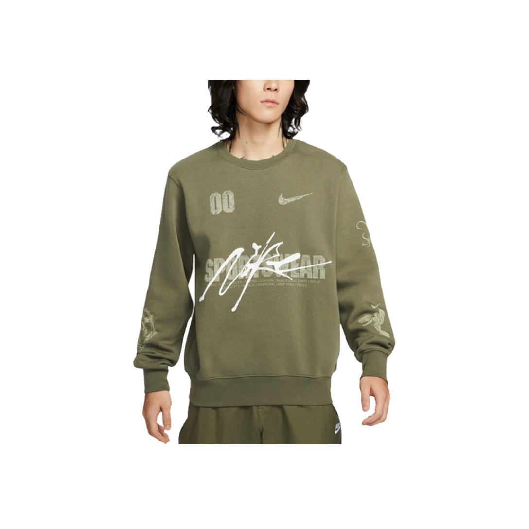 Nike Логотип Буква Пуловер с круглым вырезом Свитшот с длинным рукавом Мужской свитшот IF1766222 XL