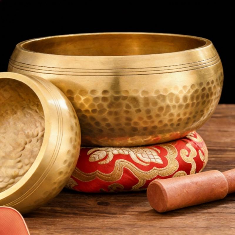 Authentisches Klangschalen-Set Achtsamkeits-Schale Musikinstrument Perfekt für Entspannung Heilung und Spirituelle Praktiken