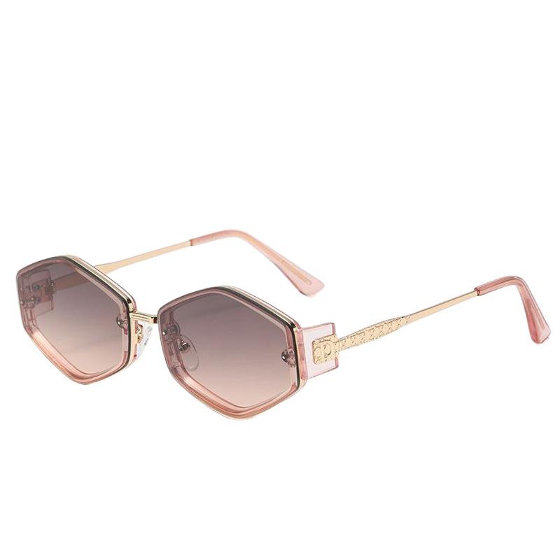 

New Fashion Brand Designer Luxury Sunglasses Women Vintage Rimless Letter Party Shades Glasses Outdoor Travel Sunglasses