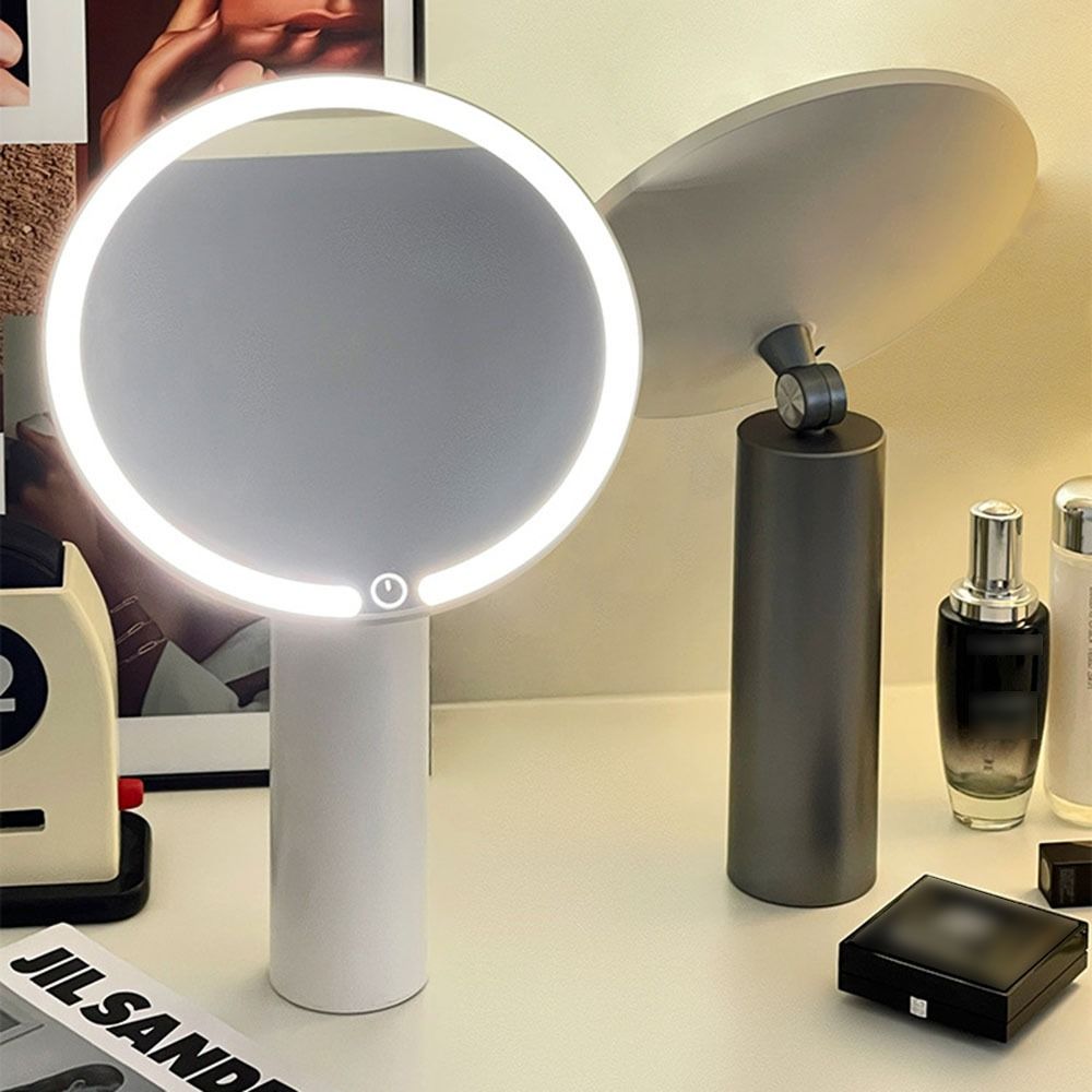 Touch Control LED Makeup Mirror USB Charging Lighted Desktop Mirrors  Women