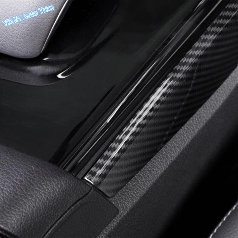 Carbon Fiber Gear Shift Box Side Panel Decor Stripes Cover Trim Accessories For Mercedes Benz A Class W177 A200 A220 - 2024