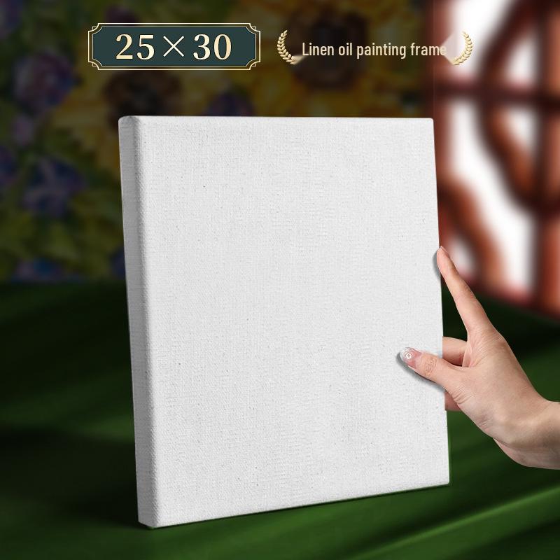Tela di Lino Mali con Telaio per Pittura ad Olio e Acrilico Fai-da-Te - 10 Tavole Vuote