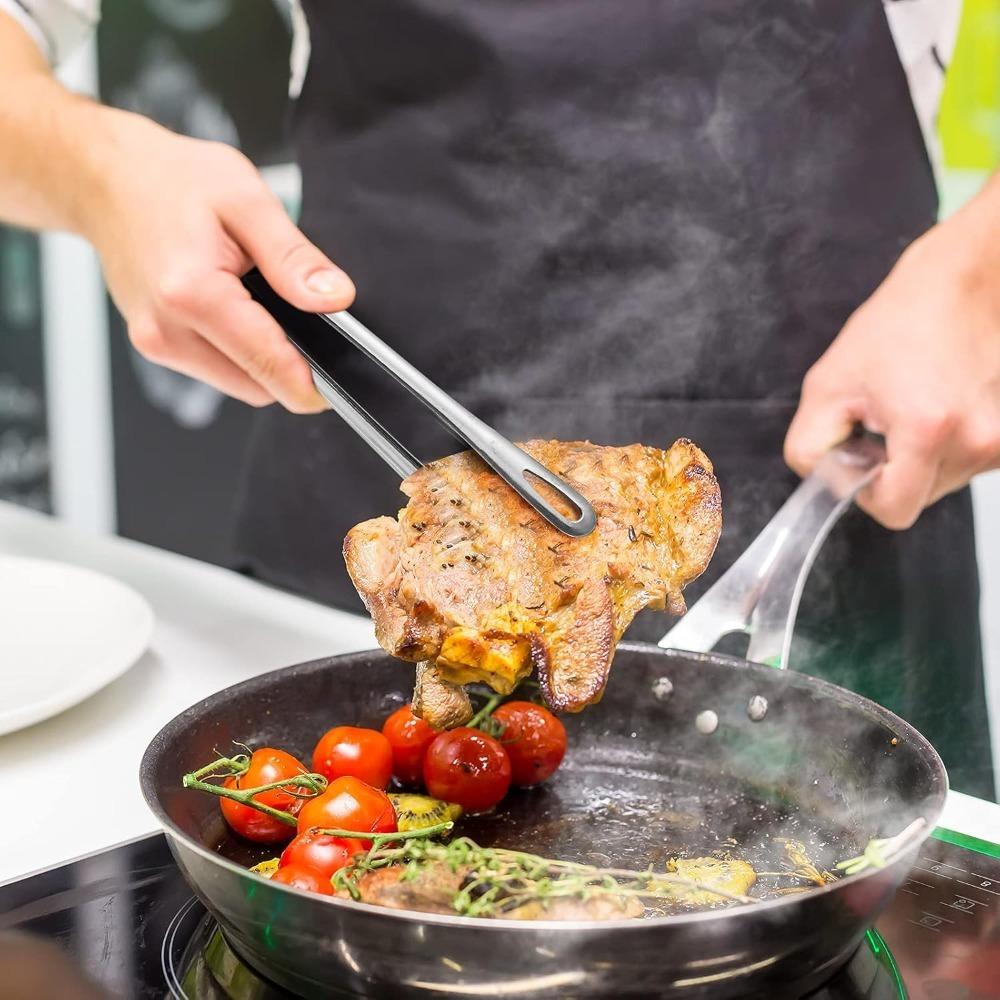 StainlessSteel FoodClipsKitchen Clips Korean Barbecue Tweezers Extended Barbecue Clips Suitable for Home Vegetable/meat Barbecue