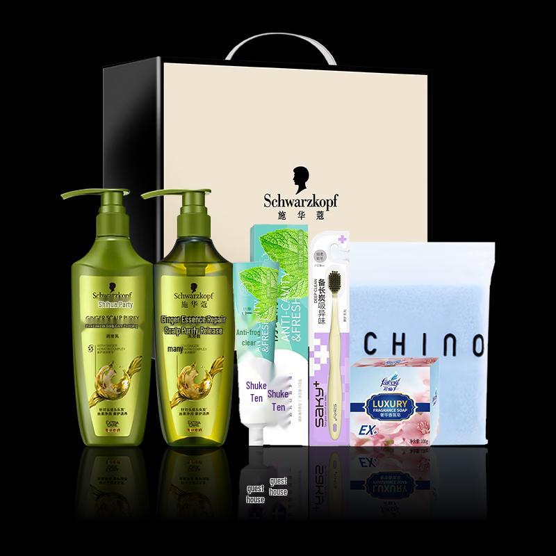 

Подарочный набор Schwarzkopf Ginger Essence для ухода за волосами и телом, состоящий из 6 предметов.