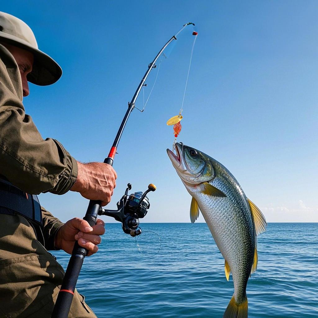 Fishing Spinner Baits Compact Saltwater Lures Vibrating Simulated 5 Pieces Hooks Bait For Adventures Freshwater Camping Men