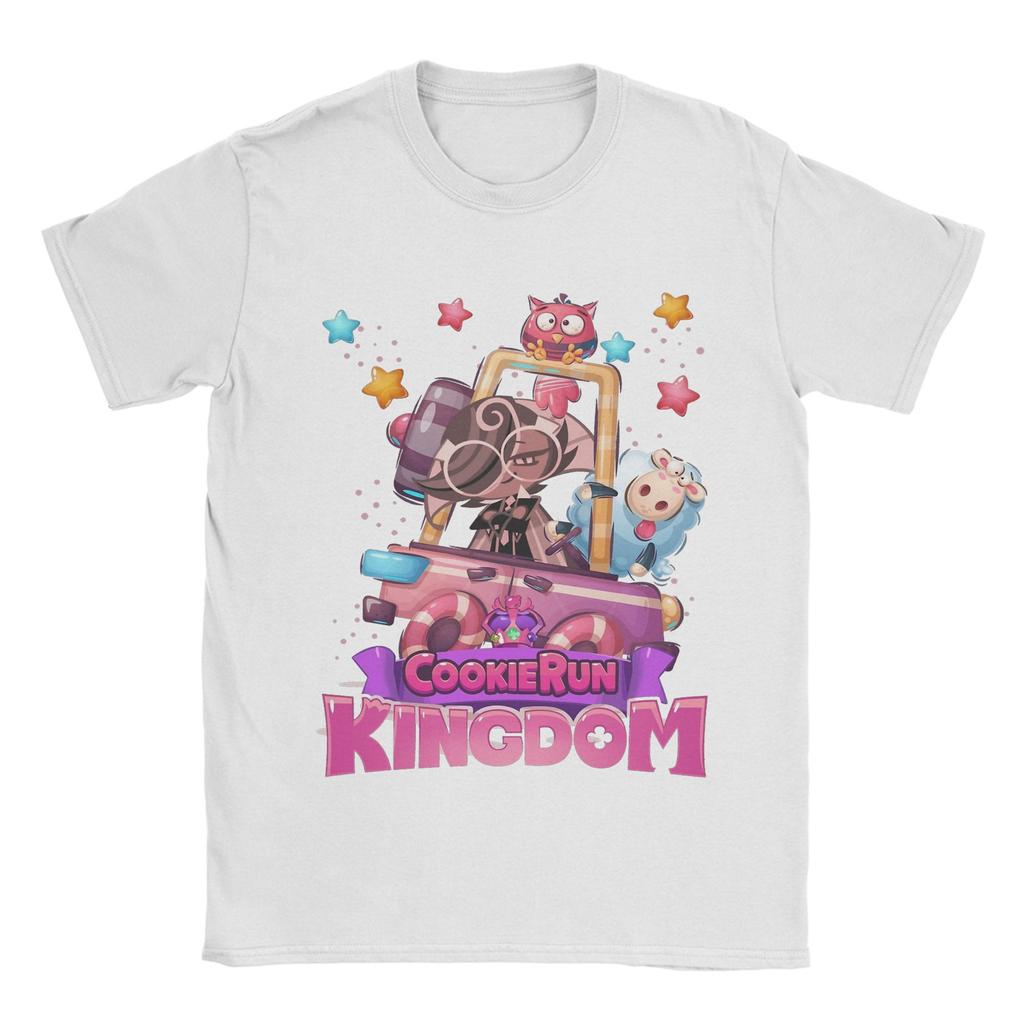 Cookie Run Kingdom  T Shirts Men Pure Cotton Funny T-Shirt O Neck  Tees Short Sleeve Clothing New Arrival