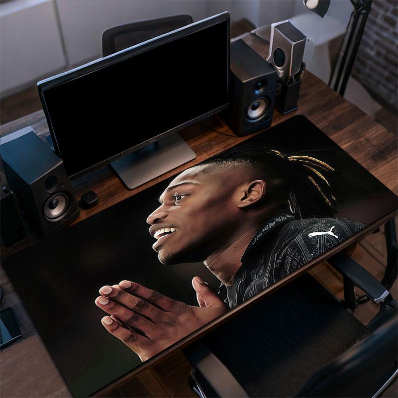 Rafael Leao Mouse Pad, Large Gaming Desk Mat, Non-slip XXL Mousepad for Laptop & Tablet, Mini PC Playmat with Stitched Edges