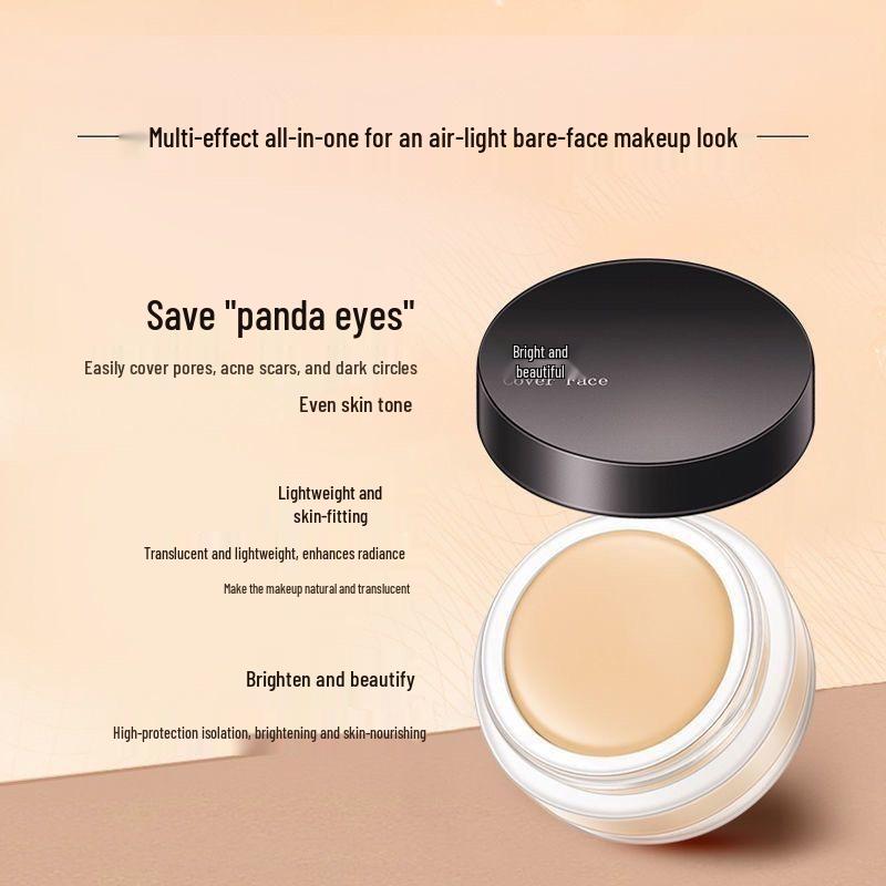 Bright Concealing Foundation: Studio-Grade Cream for Acne, Freckles, Dark Circles, and Tattoos