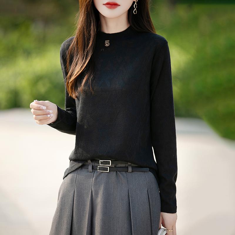 Lettvektsgenser for kvinner - 50 % Mulberry Silke & Polyester-blanding, pustende fritidsgenser