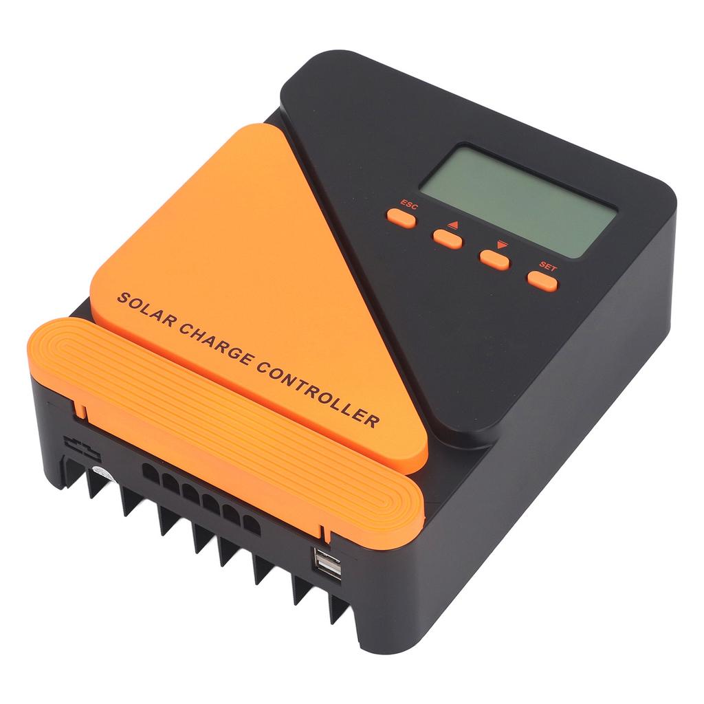 MPPT Solar Charge Controller 60A 12V 24V Solar Panel Battery Intelligent Regulator with LCD Display Dual Fan for AGM