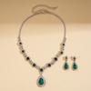 Two-piece Set, Retro Style Diamond-encrusted Water Drop Pendant, Sweater Chain, Court Style Exquisite Necklace.