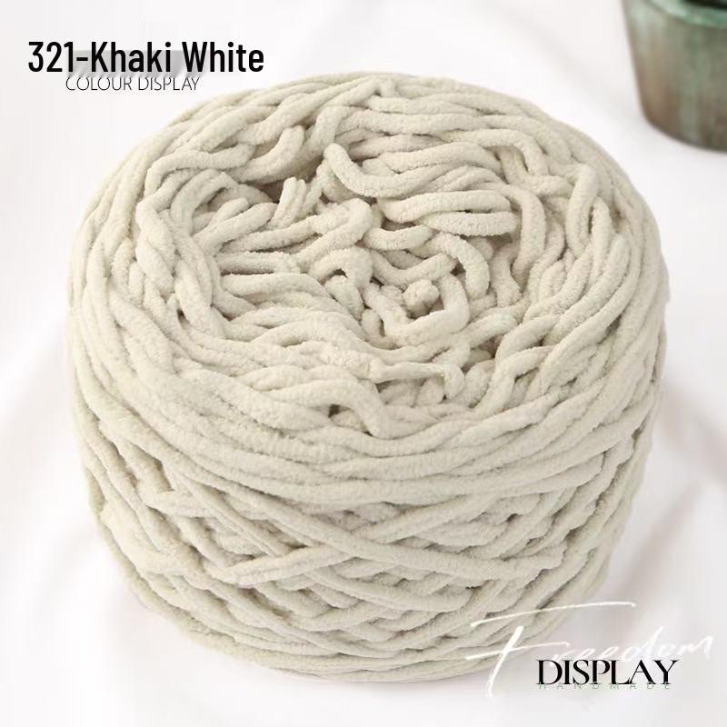 New 3.8 Liang Colored Ice Yarn: Thick Single-Strand for Crochet - Ideal for Shoes, Slippers, Scarves, and Seat Cushions.
