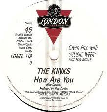 7inch Record KINKS - How Are You LONFL119PROMO London Records 1986 UK Rock Used