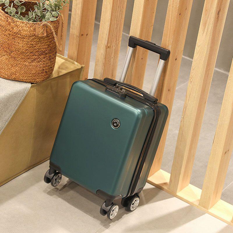 12" Compact Trolley Suitcase – Spring/West Air Travel Combo with Password Lock, Leather Exterior