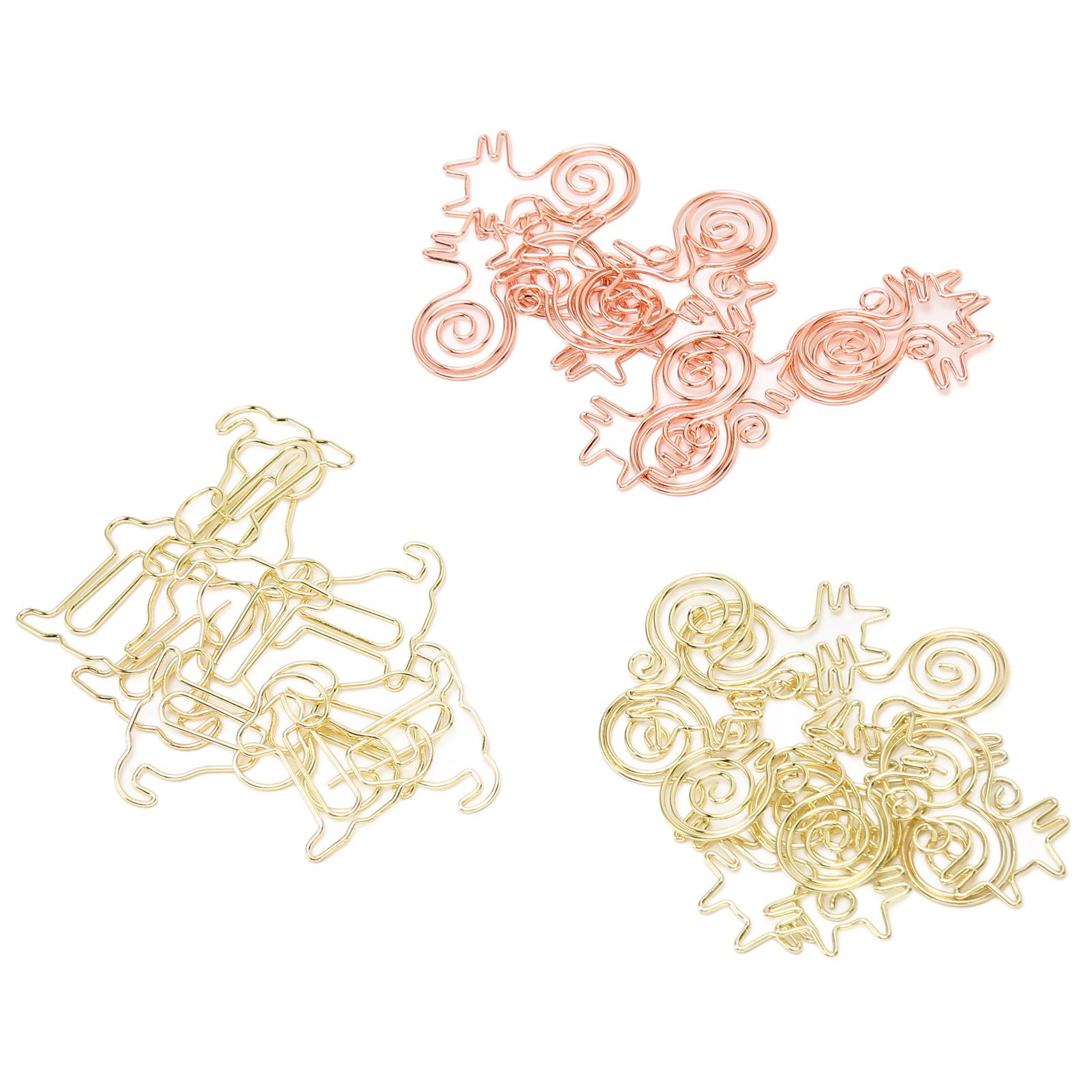 30 Pcs Animal Shaped Paper Clips Cute Cat Dog Colored Fun Bookmark Document Organizing Clips Funny Planner Clips